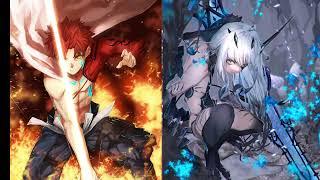 "Fuego y Espadas" Senji Muramasa VS melusine (tan lim lancelot)canción  Fgo