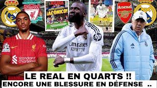 LE REAL EN QUARTS DANS LA DOULEUR !! / ENCORE UNE BLESSURE .. / ARSENAL EN LDC / COURTOIS 