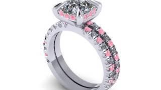 Custom Engagement Rings at Shira Diamonds   Wholesale Diamonds 214 336 8629   Pink Diamonds Cushion