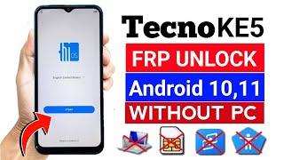 Tecno Ke5 Frp Bypass ll Android 10/11 ll ShareMe Not Working ll New Method Without Pc