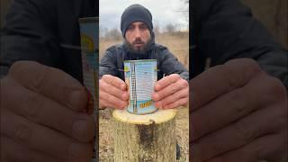 A man fried an egg in nature using a tin can. #outdoors #survival #dog #lifehacks