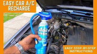 How to recharge your car A/C system with Arctic Freeze R-134a Easy Step-by-Step Tutorial