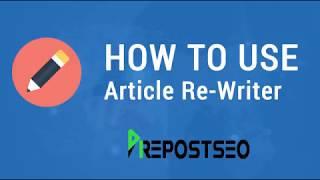 Free Online Article Rewriter By Prepostseo.com