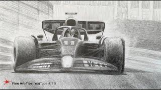 HOW TO DRAW AN F1 CAR (Sergio Pérez - Monaco GP)