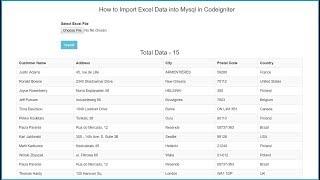 How to Import Excel File in Codeigniter