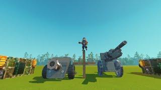 Зенитка+Новая версия артиллерии в Scrap Mechanic