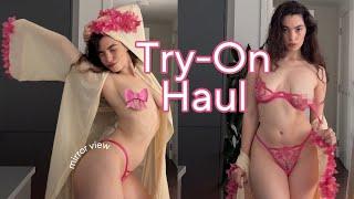 Try on haul! new transparent dress2024