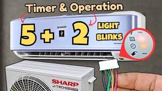 Sharp Mini Split AC Operation & Timer (5+2) Light Blinks Error Fix