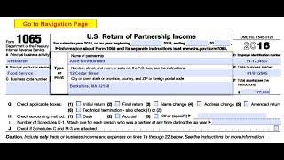 How to fill out a self-calculating Form 1065 Partnership Tax Return and Schedule K-1