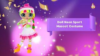 Doll Neon Sport Mascot Costume