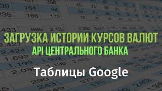 Загрузка истории курсов валют с сайта ЦБ с помощью Таблиц Google