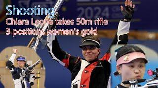 Paris 2024 Shooting: All results, as Chiara Leone takes 50m rifle 3 positions women's gold