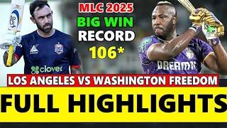 "Washington Freedom vs LA Knight Riders | Match 8 Highlights | Explosive MLC Clash!"