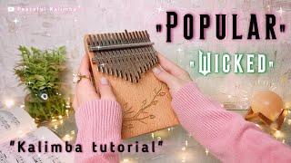 Popular (Wicked) Kalimba tutorial  Kalimba cover with easy tabs and lyrics 