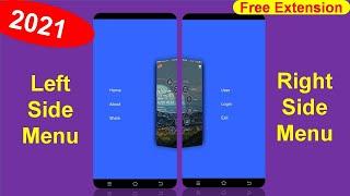 Side menu Left and Right side |  Kodular | Thunkable  | App Inventer | Niotron side menu in kodular