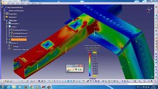 CATIA V5 FEA Assembly - Virtual bolt connection, Seam welding, Reaction Sensor, Analys the results