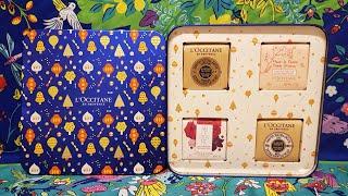 My First L'Occitane Unboxing! Soap Quattro Christmas Gift Set: Verbena, Cherry Blossom, Arlésienne