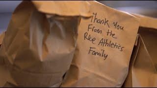 Rice Athletics pitches in with thank-you packages for medical workers