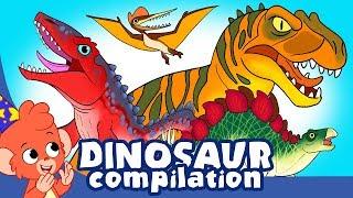 Learn Dinosaurs for Kids | Scary Dinosaur movie Compilation | t-rex Stegosaurus | Club Baboo