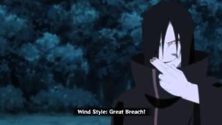 Orochimaru (Futon - Daitoppa) and Kakuzu (Katon - Zukkoku) vs Hidan