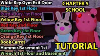 Roblox Piggy Chapter 5 School Tutorial How To Escape 1234 All Ending Bunny Flamingo All Key Location