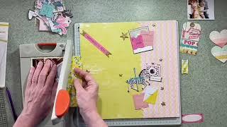 Scrapbook process video - Created by Gwen 1st Birthday YouTube hop - Big Smiles