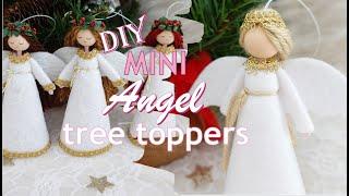 Easy and Cute Mini Angel Tree Toppers | DIY Christmas Decorations - Huong Harmon