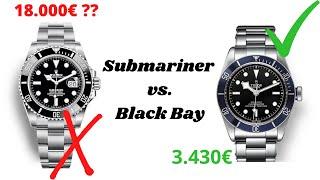 ROLEX Submariner vs TUDOR Black Bay // WER gewinnt // Vergleich ROLEX und TUDOR // 4K