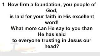 'How firm a foundation, you people of God'