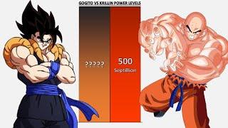 Gogito VS Krillin POWER LEVELS - DB/DBZ/DBGT/DBS/SDBH/Anime War/UV