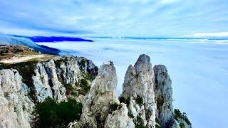 Сезон НИЗКИХ ОБЛАКОВ в Ялте-сводит с УМА! Зубцы горы АЙ-ПЕТРИ и водопад УЧАН-СУ!Крым 2022