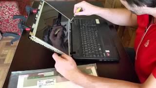 Распаковка и Замена экрана ноутбука Toshiba Satellite C660D