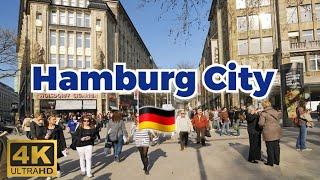 4k Germany City Hamburg  Summer Walk in Tour Ultra HD 60fps 2023