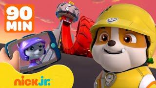 PAW Patrol Rubble Reports to the Lookout Tower! w/ Roxi & Marshall | 90 Minutes | Rubble & Crew