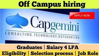 CAPGEMINI Hiring 2023 Batch at 4 Lakh Package || Recruitment Process || Exam Pattern || Syllabus