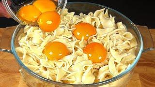 Warning: This tasty pasta and eggs recipe will change your dinner game ️ Fast and delicious!