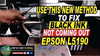 HOW TO FIX BLACK INK NOT COMING OUT | NEW METHOD | EPSON L5190 | JM KAHAL SKILL