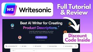 WRITESONIC REVIEW - Writesonic FULL Tutorial & Discount