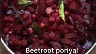 Simple beetroot poriyal