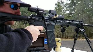 Slow motion AR-15 firing Lithuanian 5.56 NATO