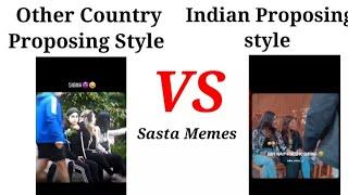 Other country proposing style vs Indian proposing style # Funny video # sasta Memes