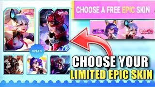 CHOOSE YOUR FREE LIMITED EPIC SKIN | MOBILE LEGENDS FREE EPIC SKIN