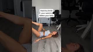 Hack to shrink your waist & flatten your belly pooch | Deep Core exercises