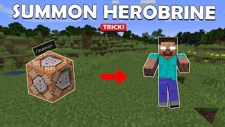 How to Summon HEROBRINE in Minecraft COMMAND BLOCK TRICK!