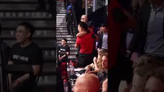Rongzhu cheering on and celebrating sulungrangbo ,s epic victory #roadtoufc #knockout #round #ufc