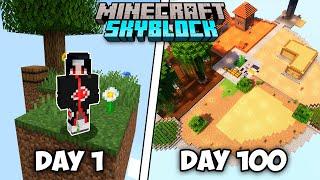 I Survived 100 Days In Minecraft SKYBLOCK 1.19 (Full Movie)