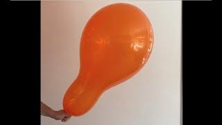 Inflating 5 helium filled crystal orange Q24 Balloons