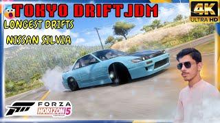 NISSAN SILVIA PERFORMS LONGEST DRIFTS TOKYO DRIFT FORZA HORIZON 5