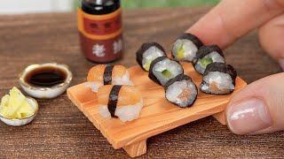 Made the Smallest Rolls and Sushi in the World!  Mini Sushi  Mini Kitchen