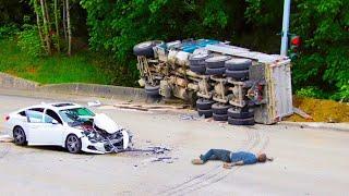 INSANE CAR CRASHES COMPILATION 2024 _ IDIOT IN CARS/ TRUCK _ Best Of Near Miss Caught On Camera 2024